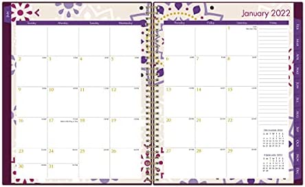 Blue Sky 2022 Weekly & Monthly Planner, 8.5" x 11", Flexible Cover, Wirebound, Gili (117889-22) - Image 3